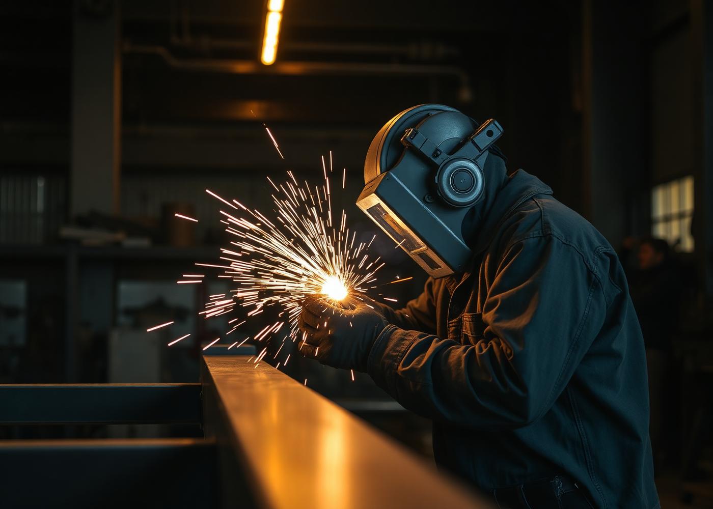 Artisan ferronnier travaillant le métal dans l'atelier FETTAHFER