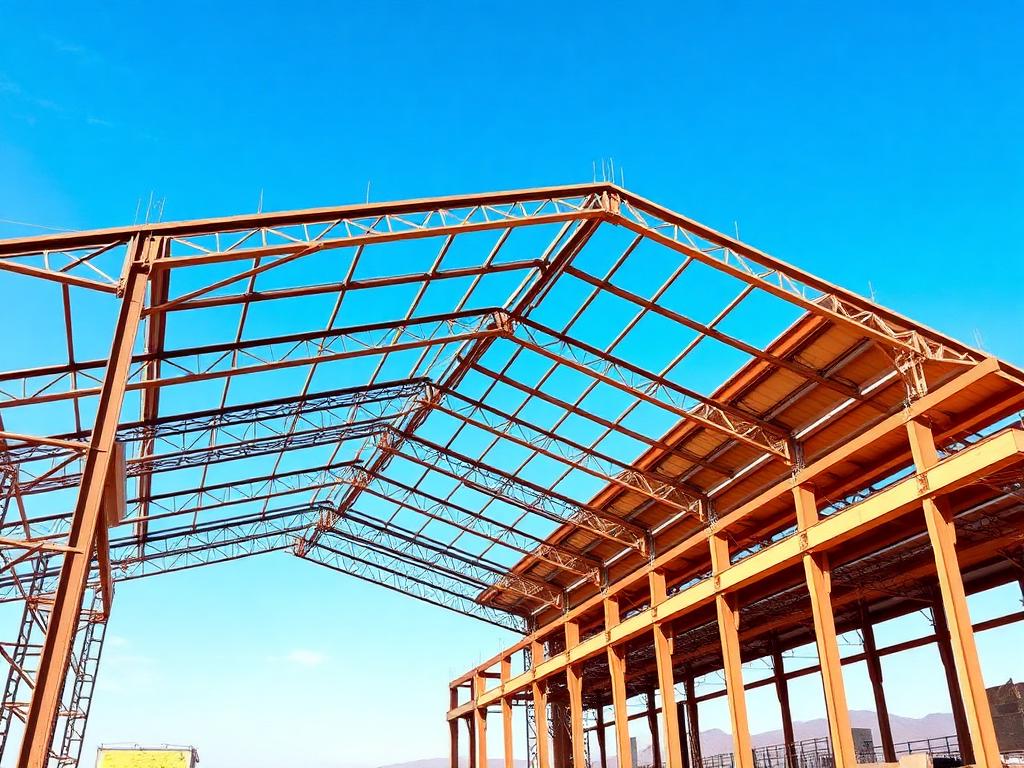 Charpente métallique de hangar industriel réalisée à Berrechid