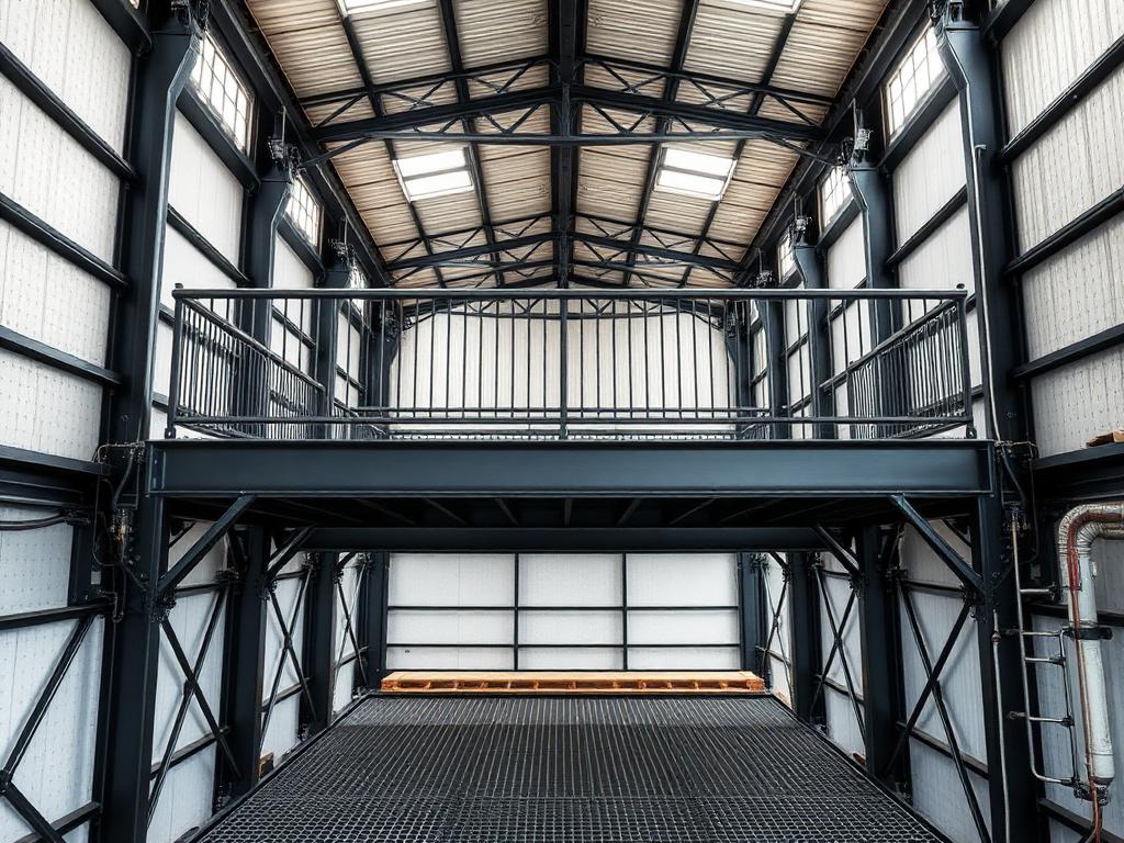Mezzanine métallique d'entrepôt réalisée à Casablanca